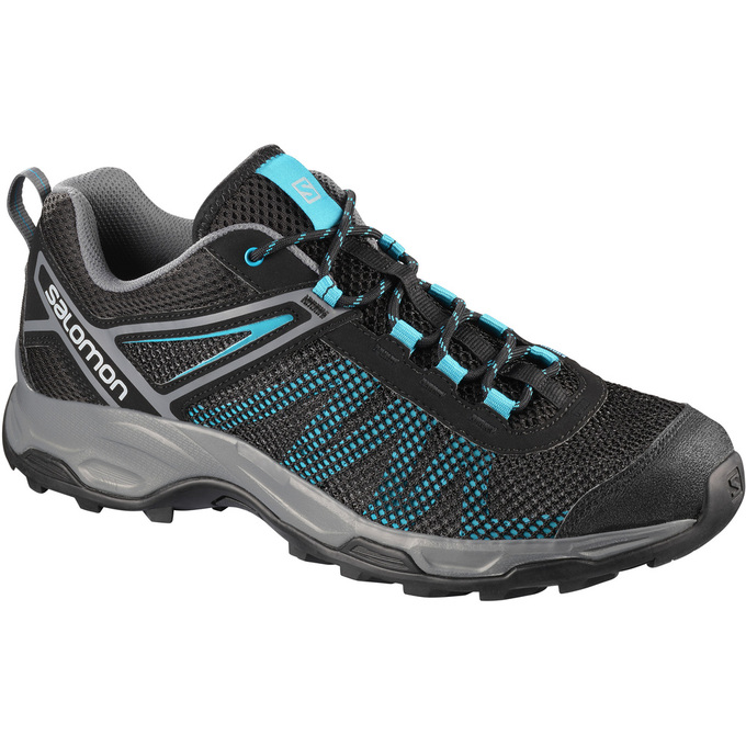 SALOMON X ULTRA MEHARI Philippines - Men's Running Shoes - Black Blue | 902714-WYZ